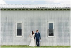 Summer navy wedding with diy paper flowers in Slippery Rock, PA. Images by Madeline Jane Photography