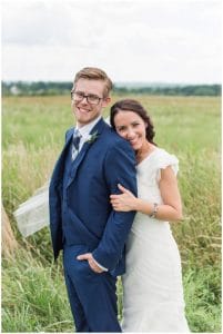 Summer navy wedding with diy paper flowers in Slippery Rock, PA. Images by Madeline Jane Photography