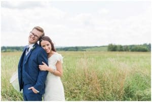 Summer navy wedding with diy paper flowers in Slippery Rock, PA. Images by Madeline Jane Photography