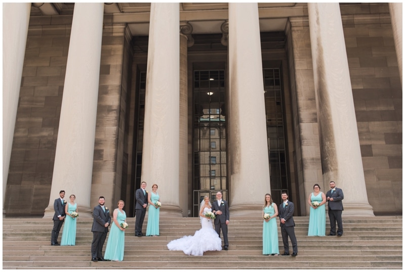 Mellon institute wedding party by Madeline Jane Photography in Pittsburgh, PA