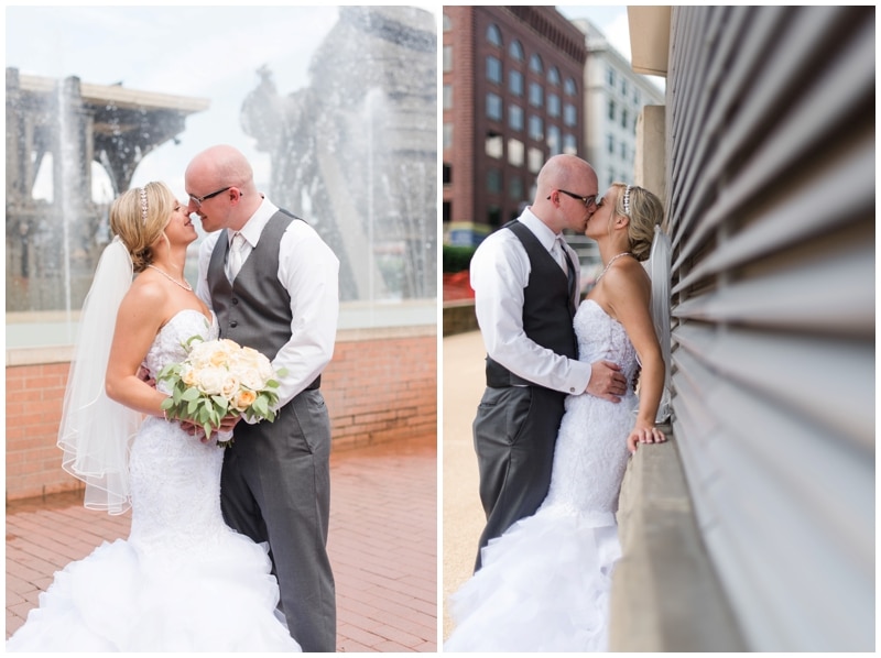 Station Square wedding portraits in Pittsburgh, PA by Madeline Jane Photography