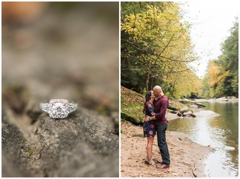 Gorgeous fall engagment session at McConnells Mill State Park by Madeline Jane Photography