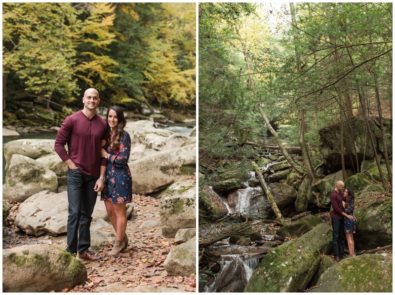 Gorgeous fall engagment session at McConnells Mill State Park by Madeline Jane Photography